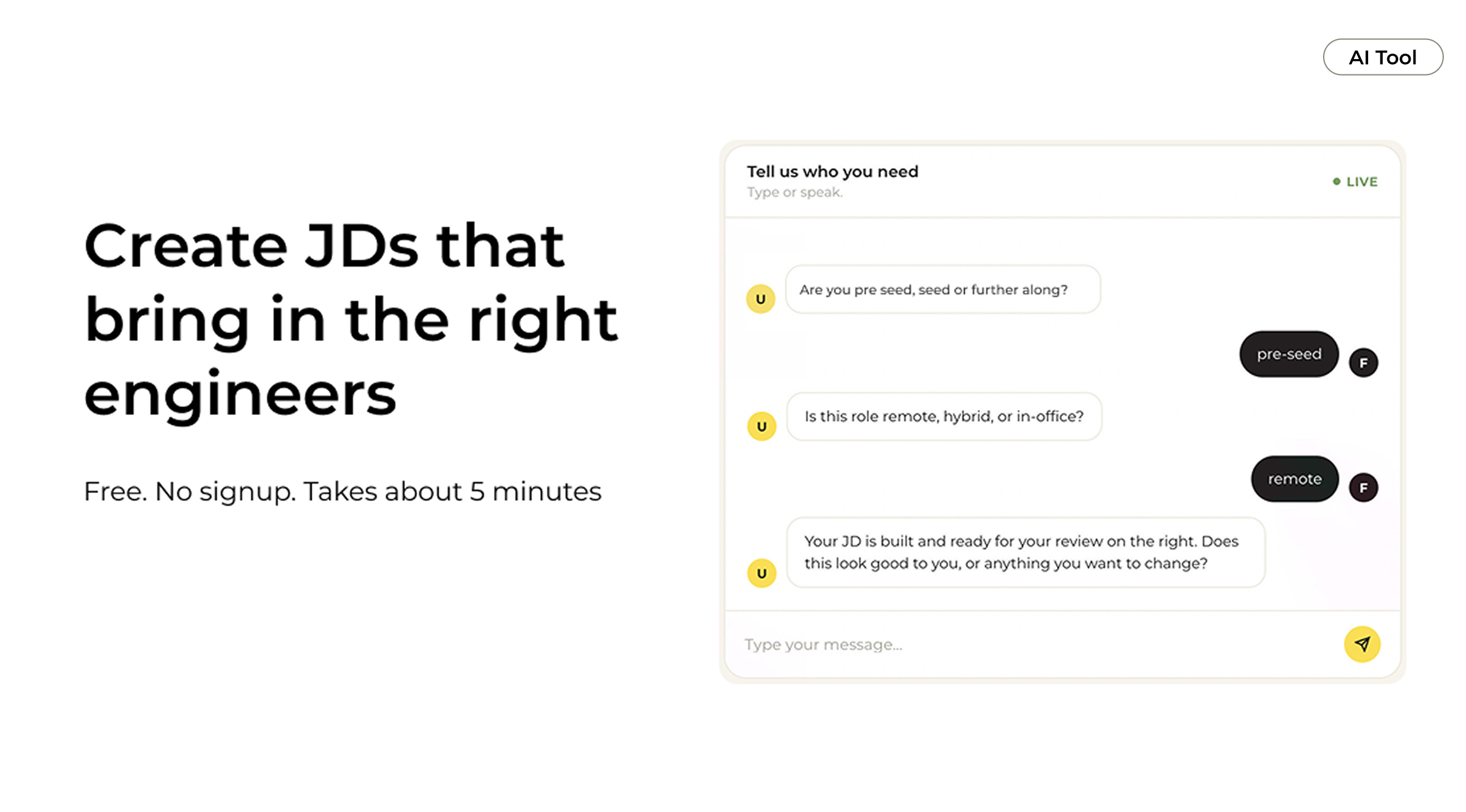 Build quick Job Descriptions now